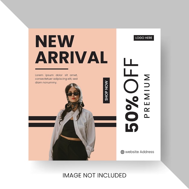 Vector fashion sale social media post template