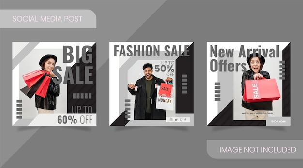 Fashion sale social media post template