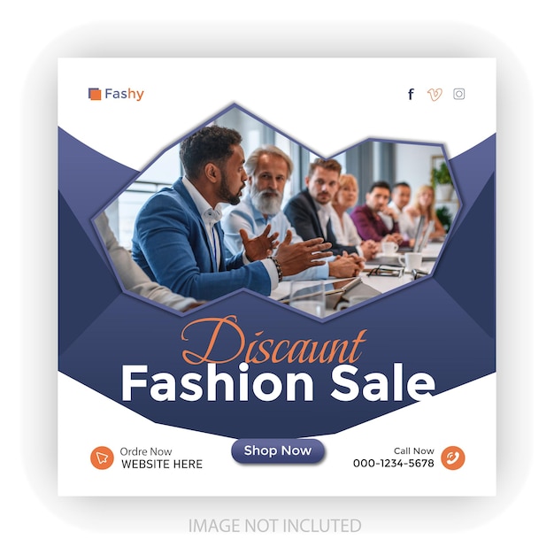 Fashion sale social media post template