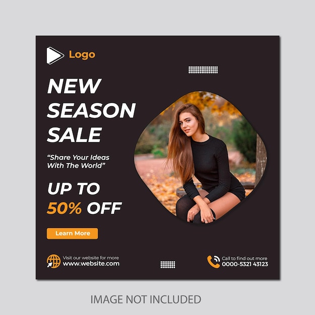 Fashion sale social media post templates