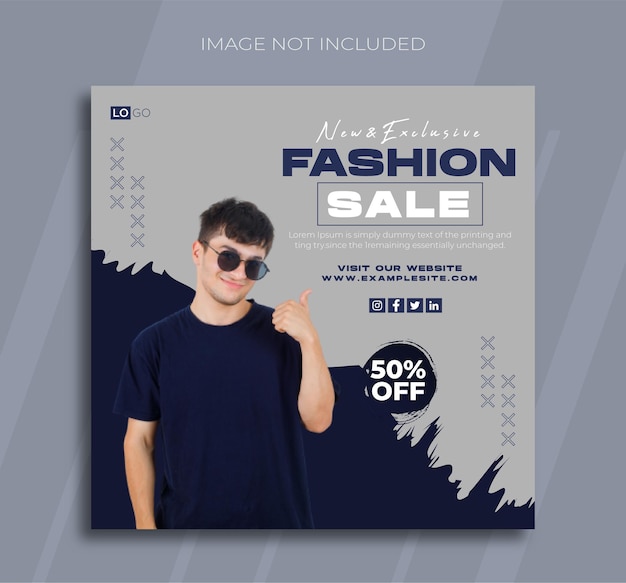 Fashion Sale Social Media Post Web banner Template