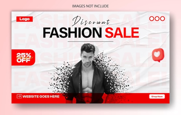 Fashion sale web banner design