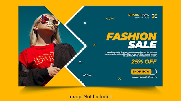 Fashion Sale Web Banner Template Design