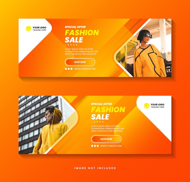 Fashion sale web banner template