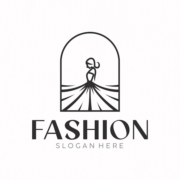 Fashion shop business Logo illustration