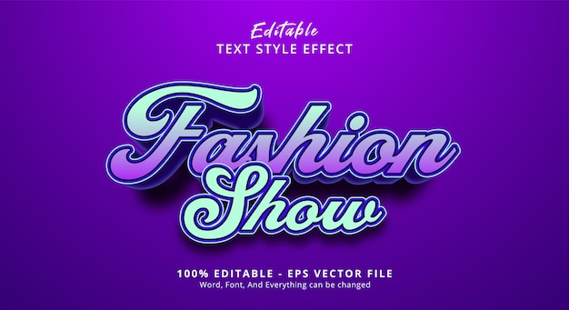 Fashion Show Editable Text Effect