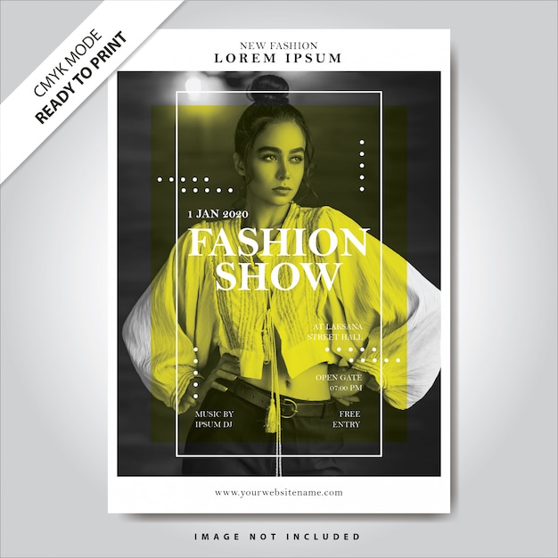 Fashion show modern poster or flyer template