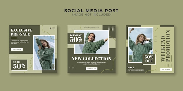 Fashion social media banner set