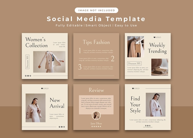 Fashion social media minimalist banner template