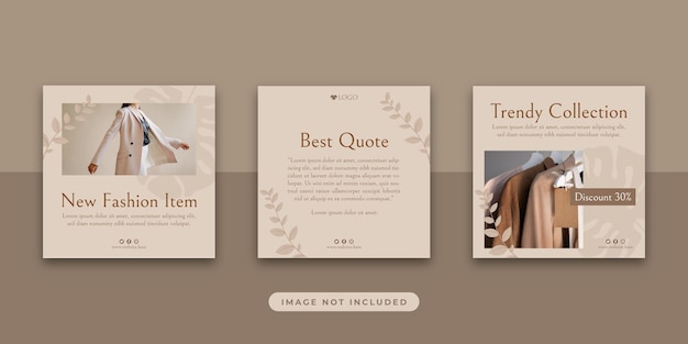 Fashion social media minimalist banner template