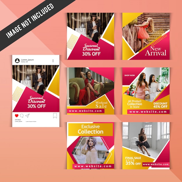 Fashion social media post template