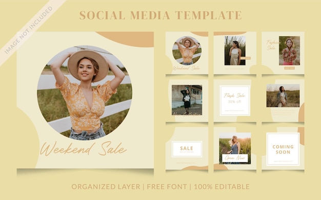 Fashion Social Media Sale Post Template  