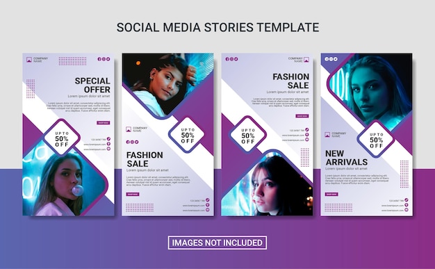 Fashion social media stories template