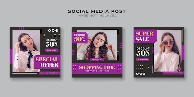 Fashion store social media post template