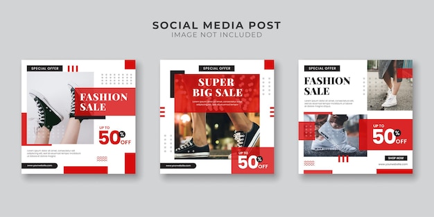 Fashion store social media post template