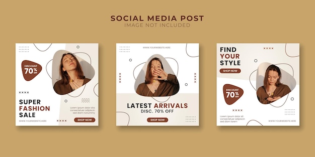 Fashion store social media post template