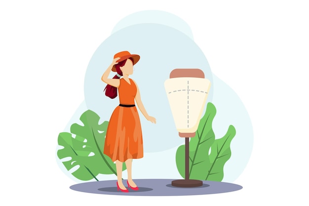 Fashion Style Flat Illustration Design