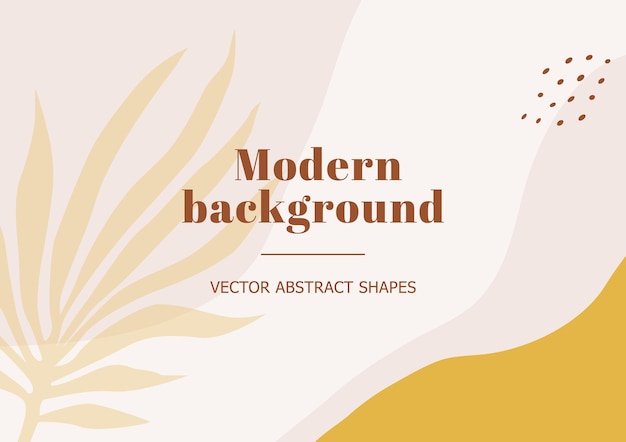 Fashion stylish templates with organic abstract shapes and line in nude pastel colors