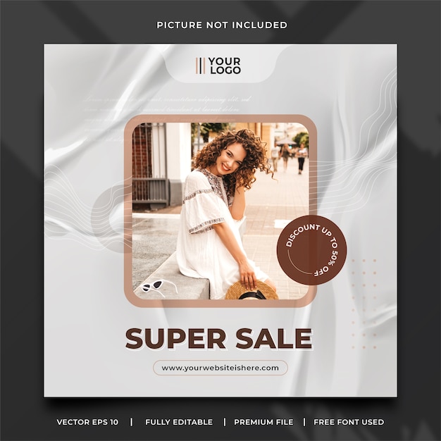 Fashion Super Sale Social Media Template