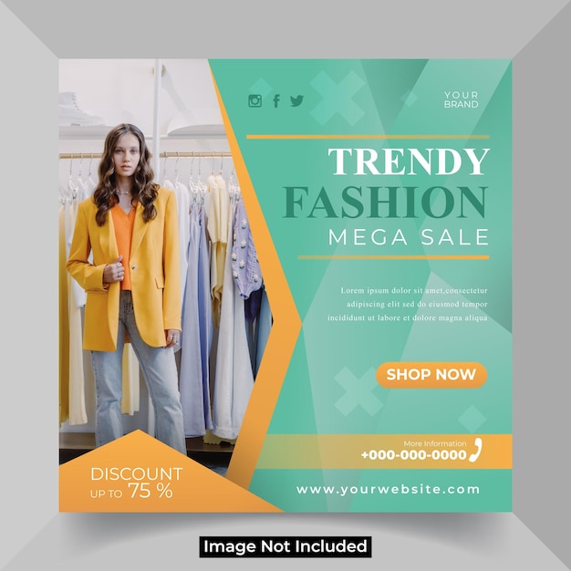 Fashion trendy social media instagram post