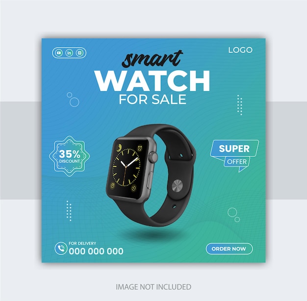 fashion watch sale social media post design