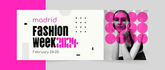 Fashion week  facebook cover template