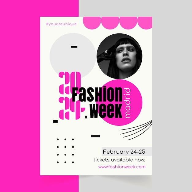 Vector fashion week  poster template