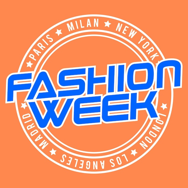 Vector fashion week print logo