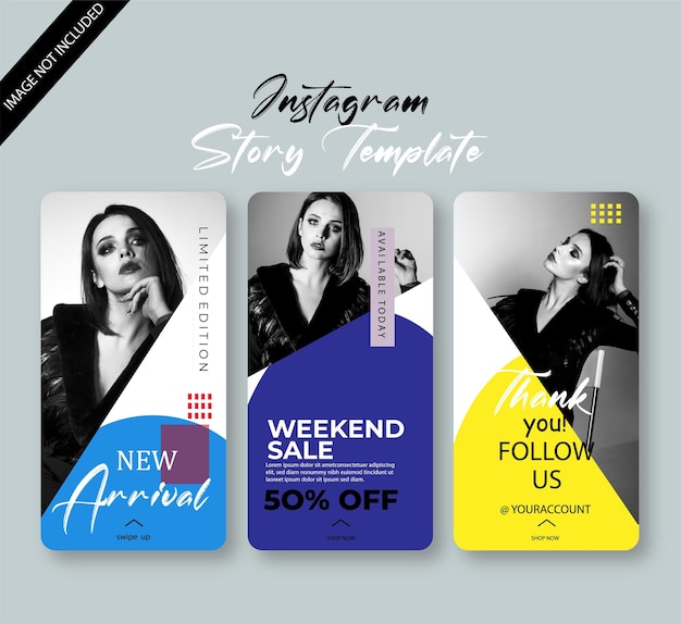 Fashion woman Instagram stories template sales