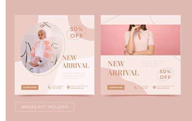 fashion women clothing brand social media template flyer banner