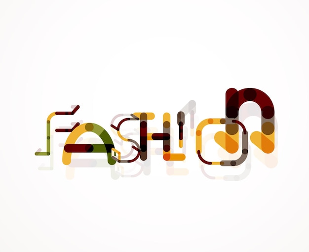 Fashion word font concept