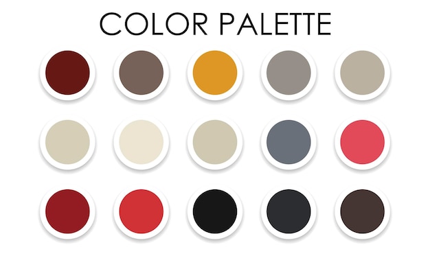 Fashionable color palette. Color swatches. Vector illustration