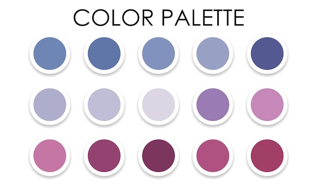 Fashionable color palette. Color swatches. Vector illustration