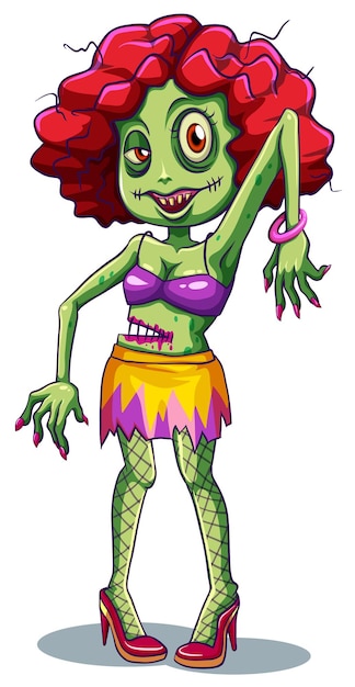 A fashionable female zombie