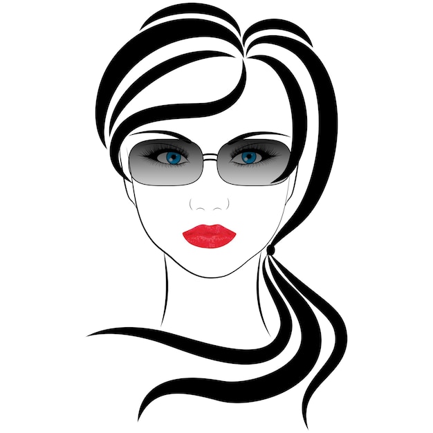 Fashionable girl,  vector illustrations on a white background