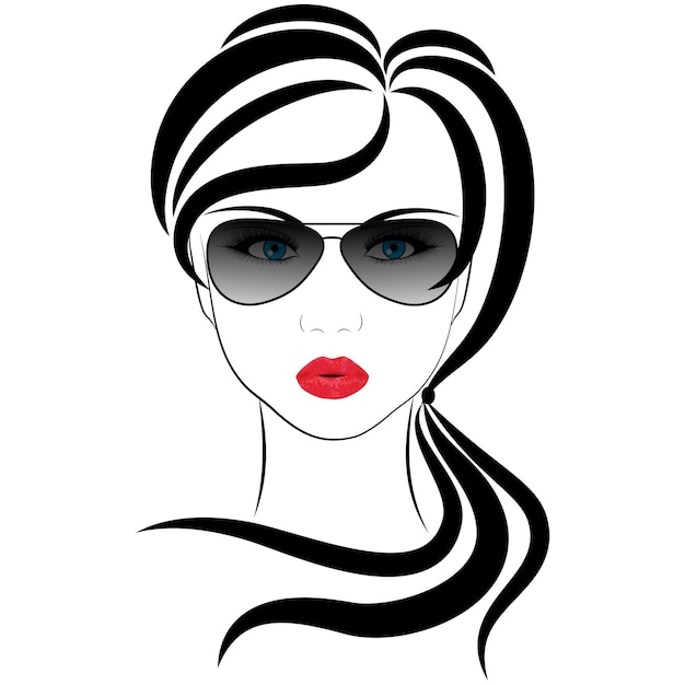 Fashionable girl,  vector illustrations on a white background