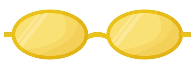 Fashionable sunglasses with colored glasses in cartoon style