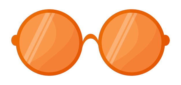 Fashionable sunglasses with colored glasses in cartoon style