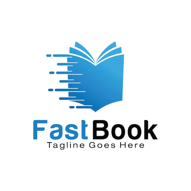 Fast Book logo design template