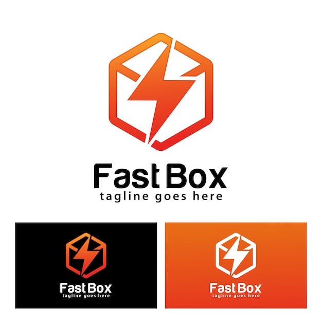 Fast box logo design template