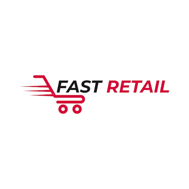 Fast cart logo design concept modern on isolated background