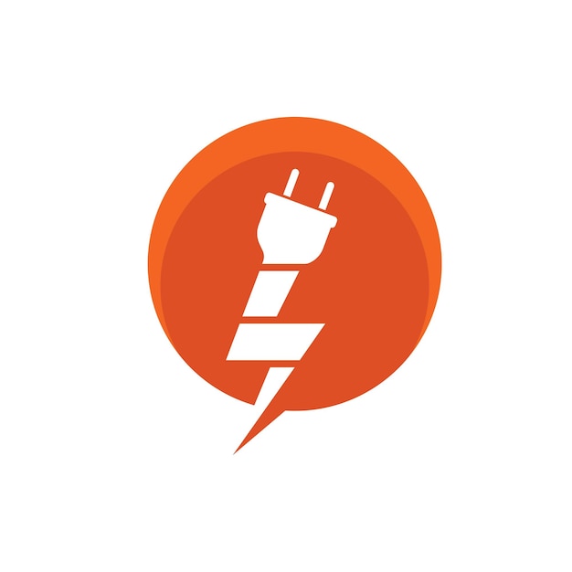 Fast cgharging electric cord icon vector design template