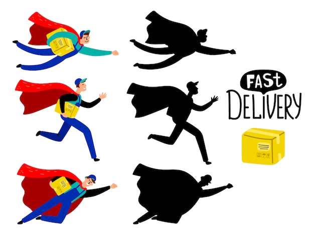 Fast delivery superhero boy