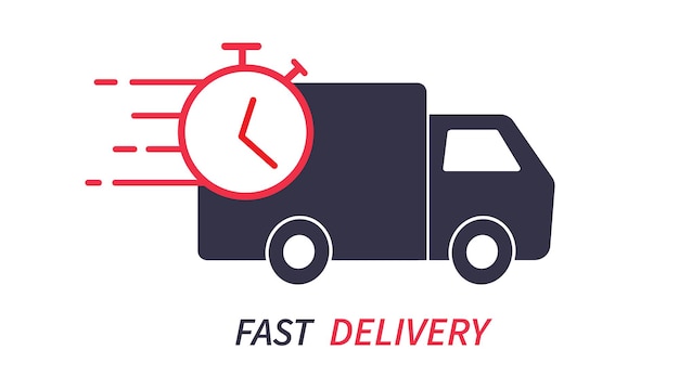 Fast delivery truck icon Fast shipping Design for website and mobile apps