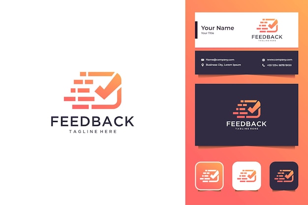 Fast feedback vote modern logo design and business card