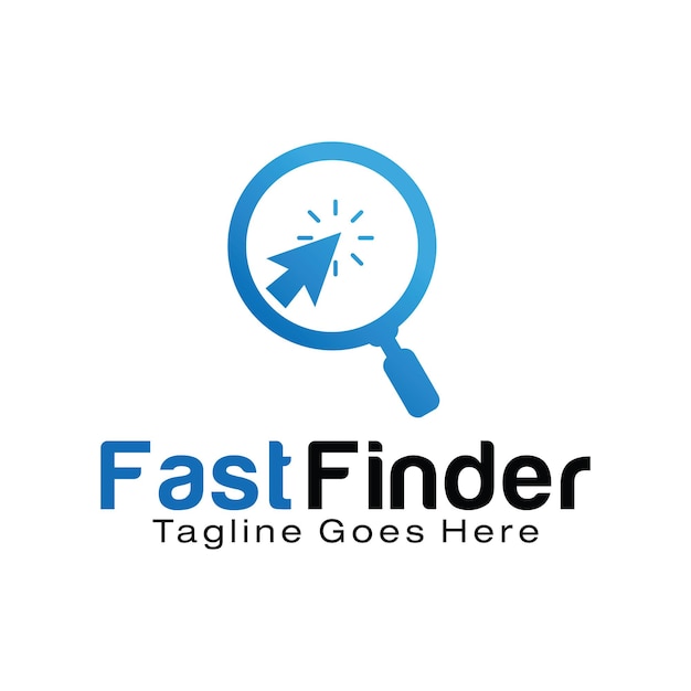 Fast Finder logo design template