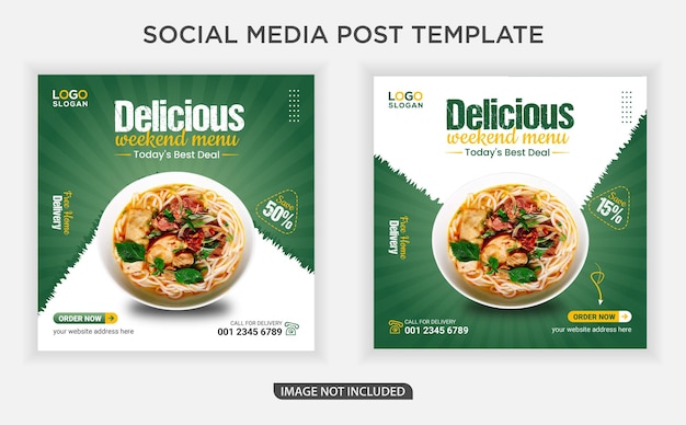 Fast Food Banners or Social Media Posts