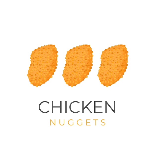 Fast food Chicken nuggets Simple Illustration Logo