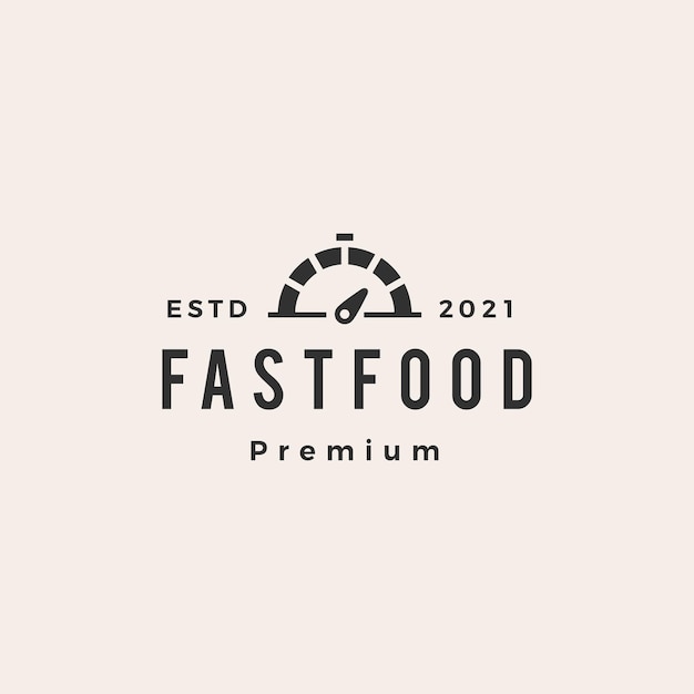 Fast food dial hipster vintage logo