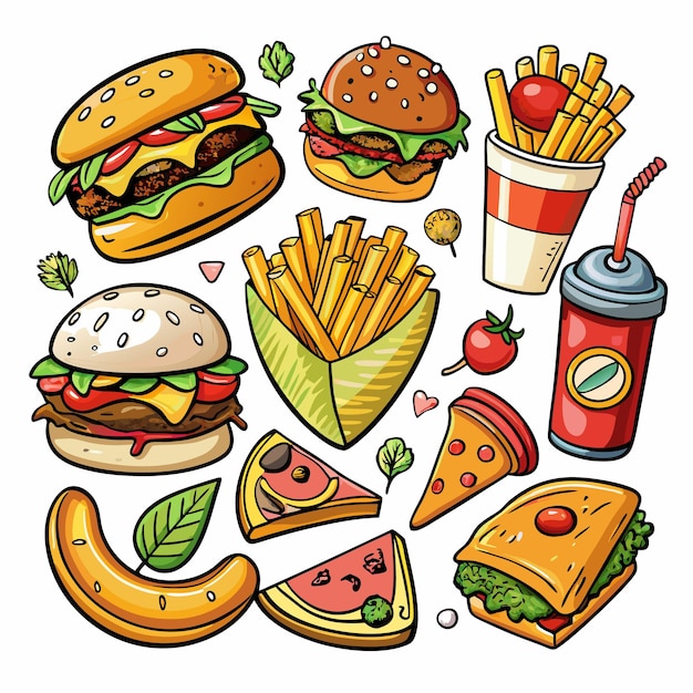 Fast Food Favorites Delicious Snacks and Meals